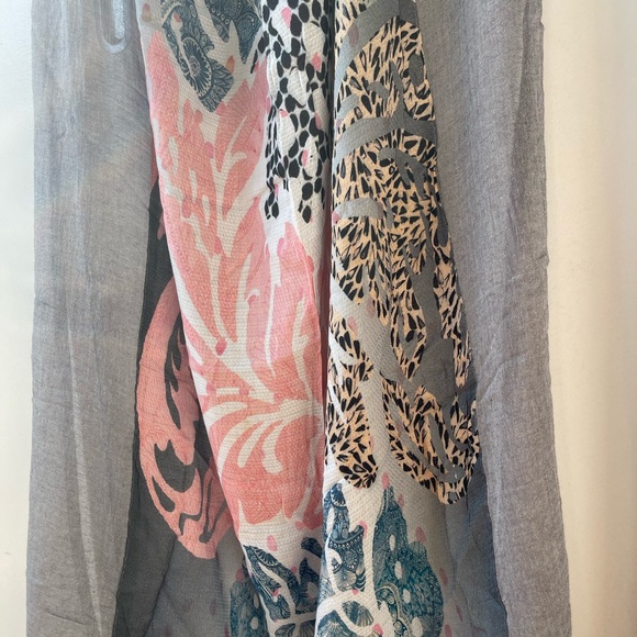 TILO Scarves Cotton/Modal cutie! Delightful neutral pallette with some pop! NEW - Picture 8 of 14